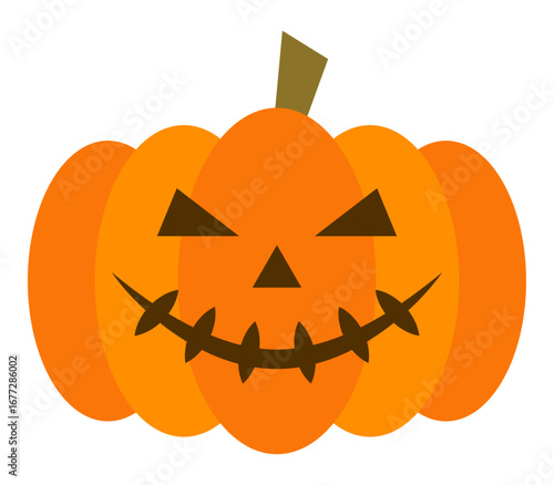 可愛いハロウィンのカボチャのイラスト アイコン イラスト シンプル ベクター素材