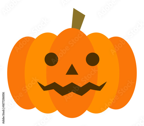 可愛いハロウィンのカボチャのイラスト アイコン イラスト シンプル ベクター素材