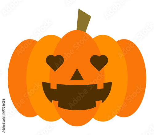 可愛いハロウィンのカボチャのイラスト アイコン イラスト シンプル ベクター素材