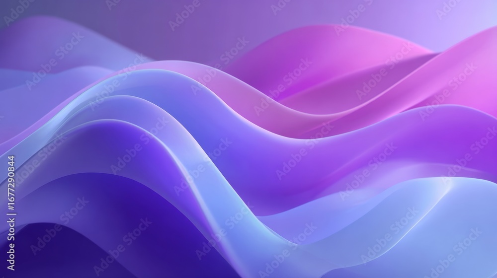 Fototapeta premium Smooth flowing pastel gradient waves in a minimal abstract style, clean modern motion graphics loop, cinematic background animation for creative intros and logo reveals