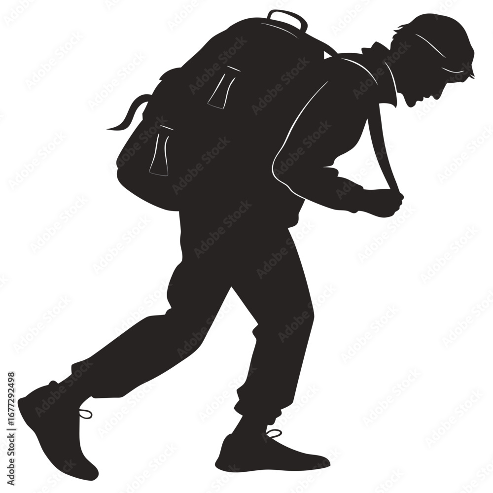 Fototapeta premium vector silhouette of a man