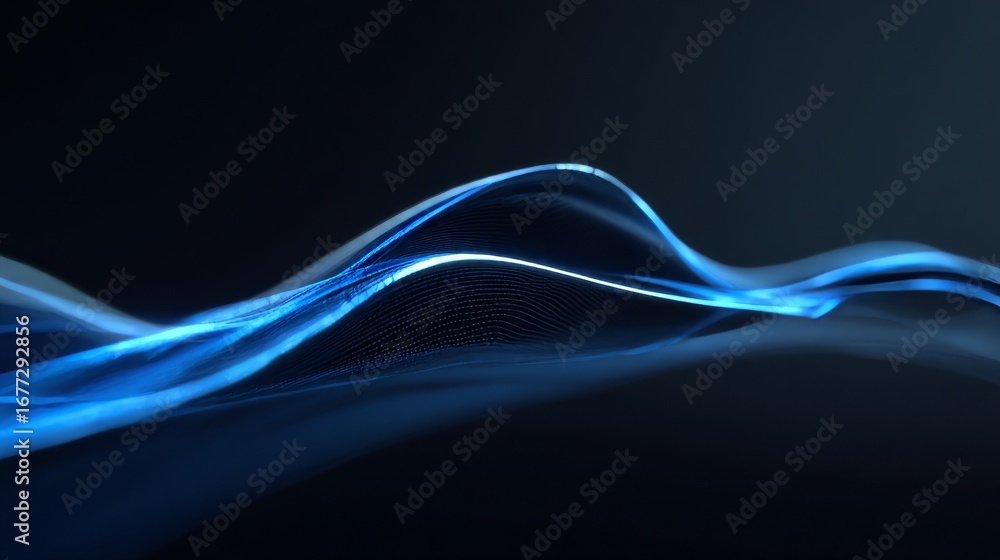 Obraz premium Elegant pastel gradient wave animation, abstract modern motion graphics background, fluid minimal design, perfect for branding, logo reveal, video intros, or presentations