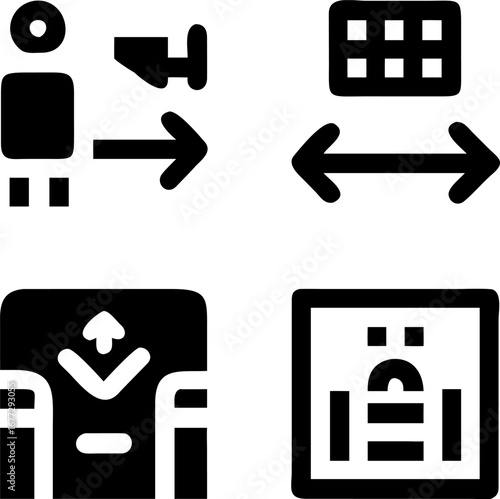 Discover intuitive icons representing movement, size, and direction for modern design projects.