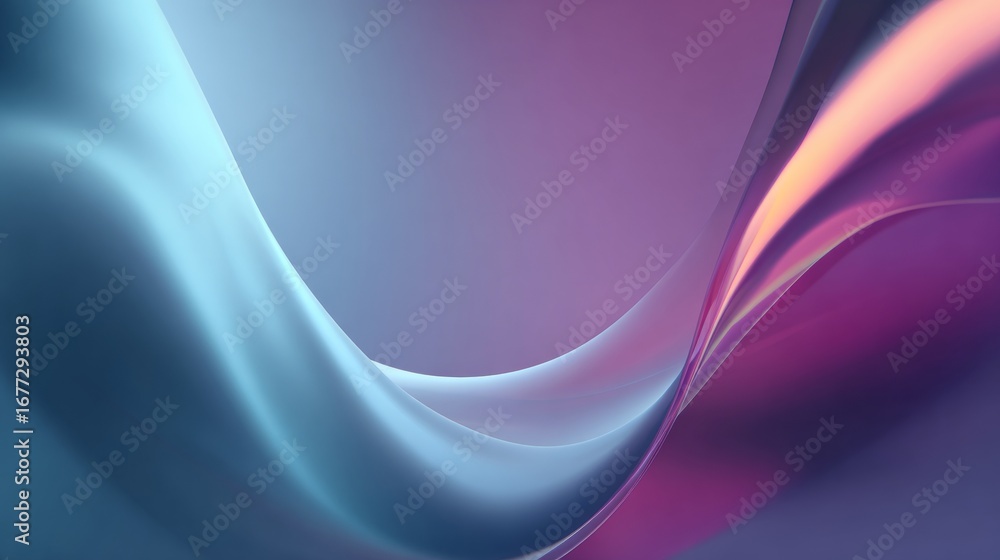 Obraz premium Elegant pastel gradient wave animation, abstract modern motion graphics background, fluid minimal design, perfect for branding, logo reveal, video intros, or presentations