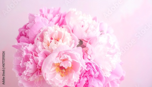 Fototapeta Naklejka Na Ścianę i Meble -  Close-up bouquet of pink peonies