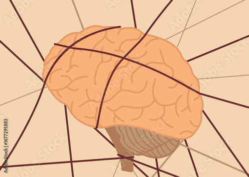 Brain mind emotional string manipulation externally illustration