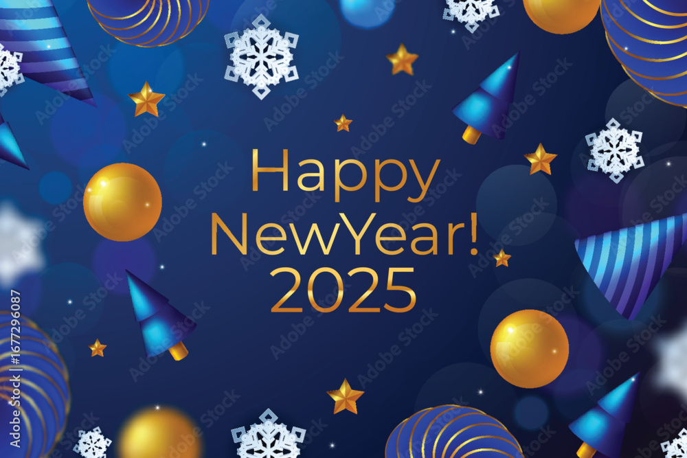 Naklejka premium 13_Realistic New Year backgrounds