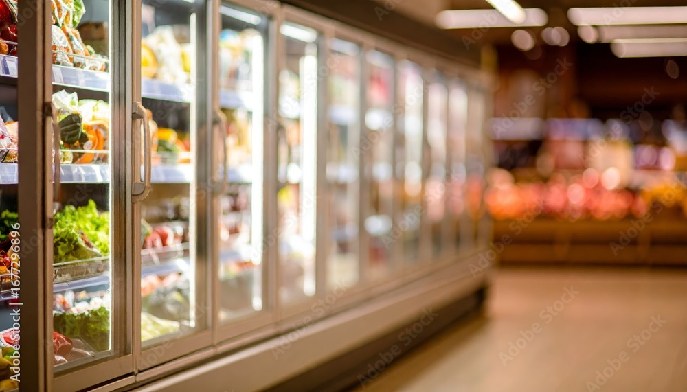 Fototapeta premium refrigerator rack in a supermarket