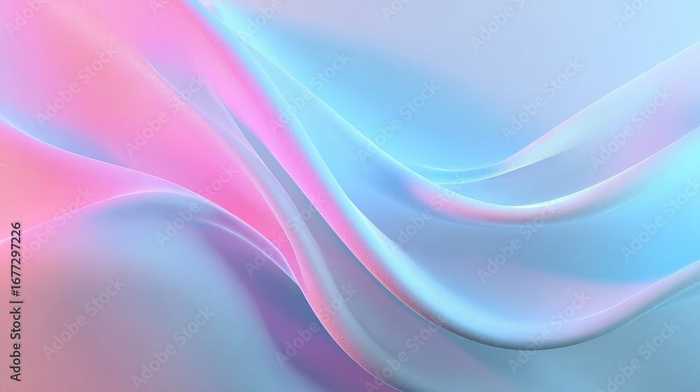 Naklejka premium Minimal abstract motion graphics with smooth gradient waves in soft pastel tones, modern clean intro animation, stylish background for logo reveal or opener design