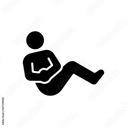 Abdominal Crunch with Ball Icon