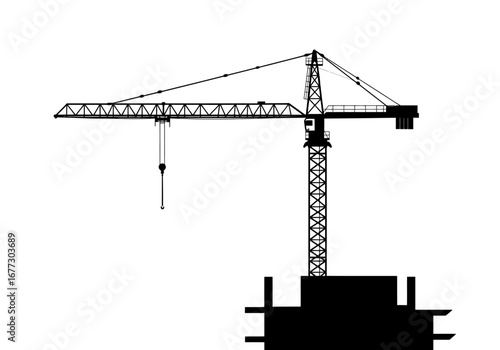 Construction Crane Silhouette.