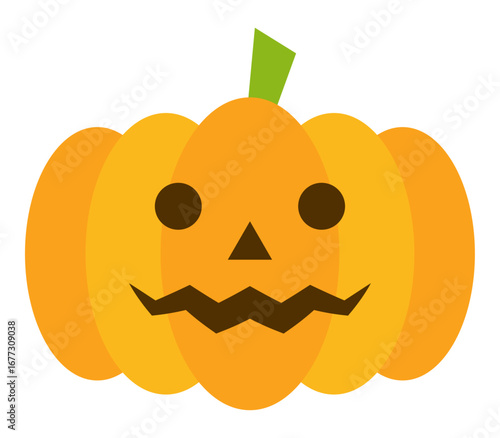 可愛いハロウィンのカボチャのイラスト アイコン イラスト シンプル ベクター素材