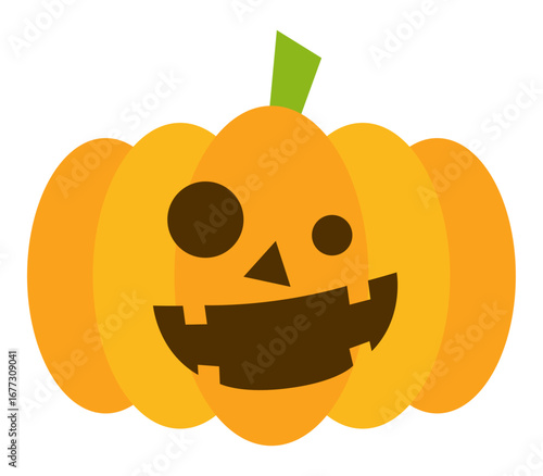 可愛いハロウィンのカボチャのイラスト アイコン イラスト シンプル ベクター素材