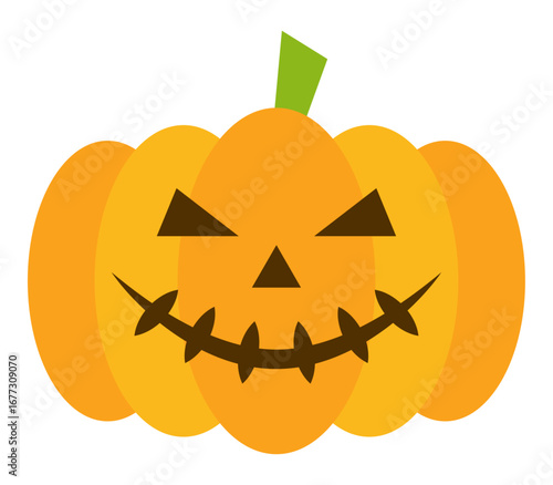 可愛いハロウィンのカボチャのイラスト アイコン イラスト シンプル ベクター素材