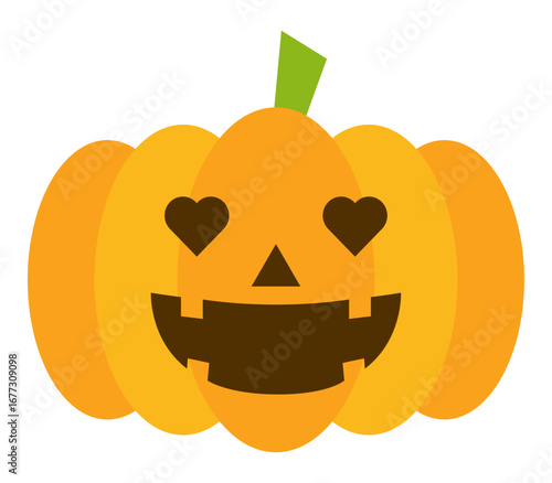 可愛いハロウィンのカボチャのイラスト アイコン イラスト シンプル ベクター素材