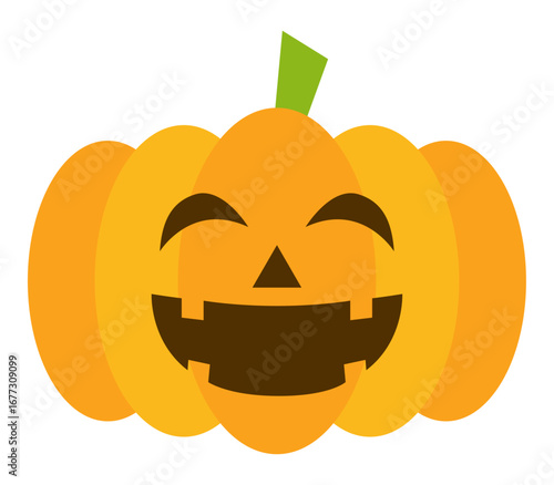 可愛いハロウィンのカボチャのイラスト アイコン イラスト シンプル ベクター素材