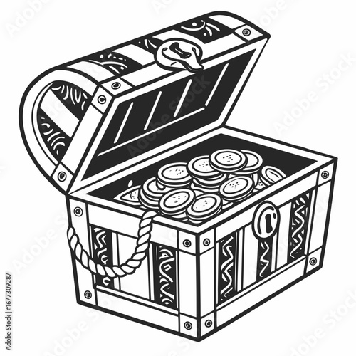 treasure chest vector illustration