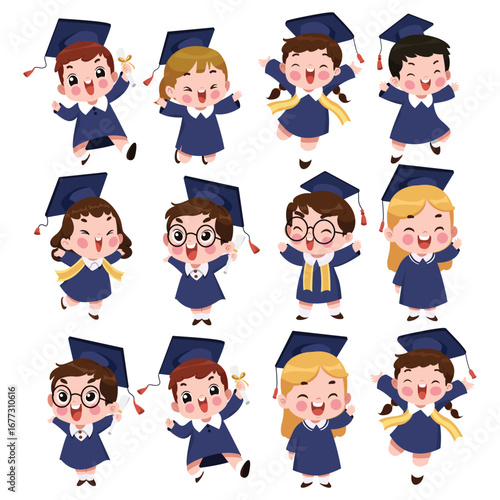 Super Kids Icons – Cute Cartoon Character Sketches
