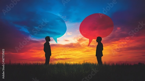 120. People solving conflict with dialogue