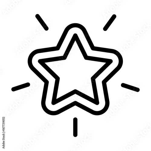Favorites Vector Line Icon Design