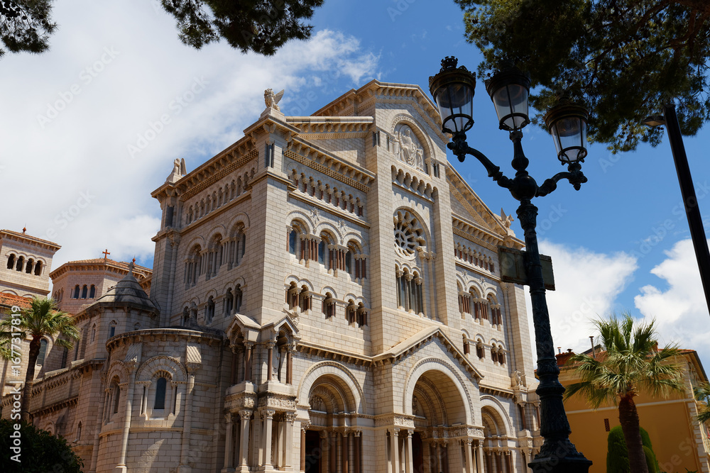 Obraz premium Saint Nicholas Cathedral in Monaco-Ville. Principality of Monaco. It was built from 1875 to 1903.
