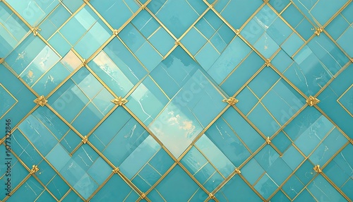 elegant blue gold diamond pattern background texture