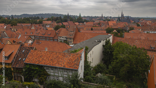 View over the roofs of Quedlinburg