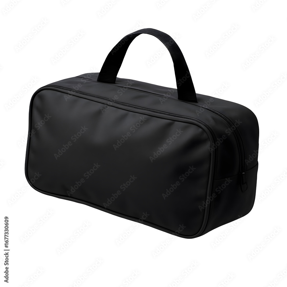 Fototapeta premium Black Travel Bag Isolated on White Background