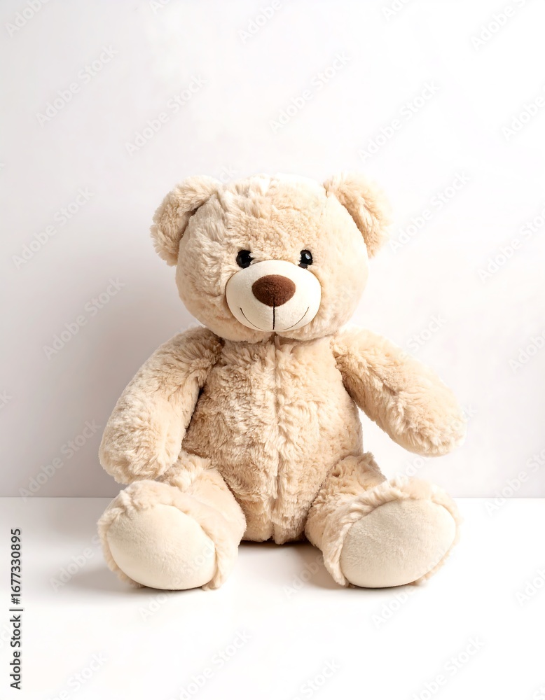 Obraz premium Beige teddy bear sitting