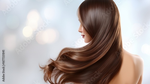 髪が美しい美女のポートレート