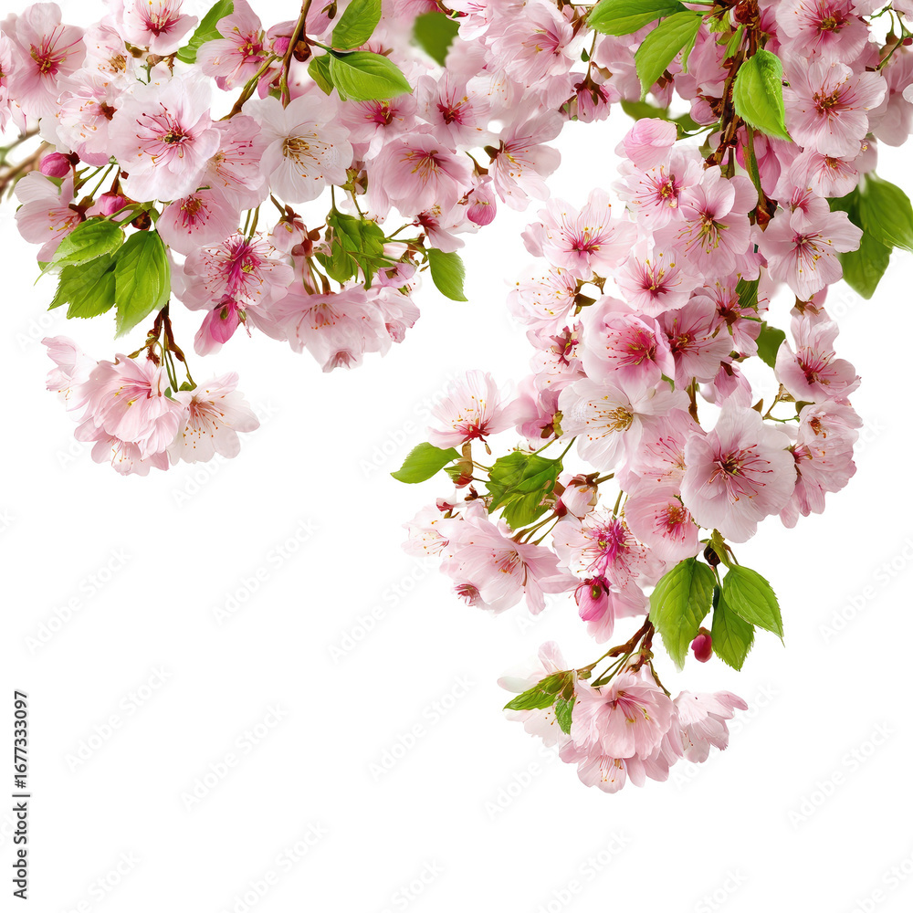 Obraz premium Pink cherry blossoms cascading (1)