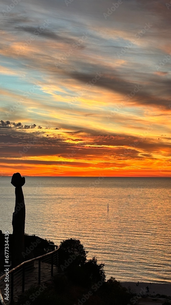 Fototapeta premium fishing at sunset