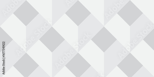 Abstract white geometric cube wall creative concept triangle overlap square technology background. vector digital cubes fabric and wallpaper grid block texture background.	
