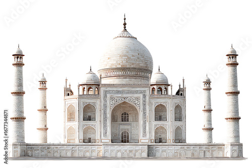 Taj Mahal Miniature Model, isolated on a transparent background.