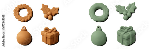 Colorful holiday decorations crafted in soft silicone for festive celebrations and seasonal crafting projects