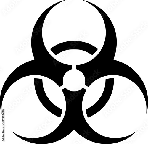 biohazard symbol icon vector illustration