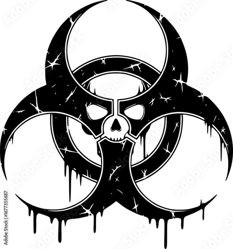 biohazard symbol icon vector illustration
