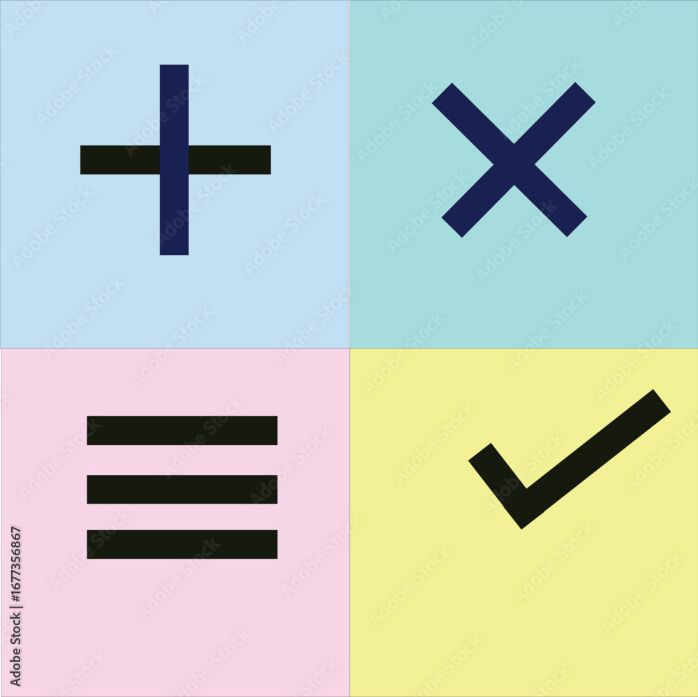 Obraz premium check mark and cross