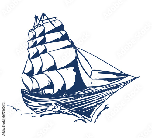 Set of sea ship illustrations isolated on white background. Design element for poster, t shirt, card, emblem, sign