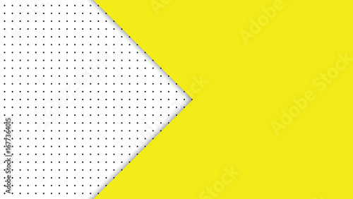 Modern Geometric Design with White Dotted and Yellow Background