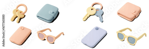 Colorful silicon accessories displayed in a creative arrangement on a light background
