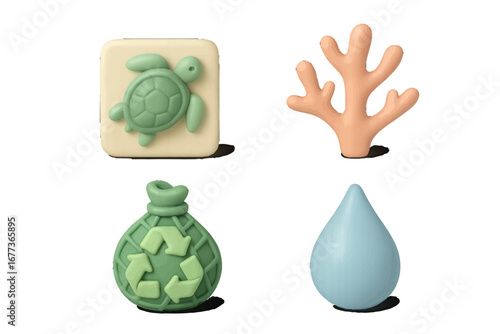Eco-friendly silicone toys for children promoting ocean conservation and environmental awareness