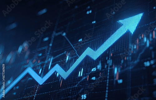 Wallpaper Mural Digital chart of upward trend Torontodigital.ca