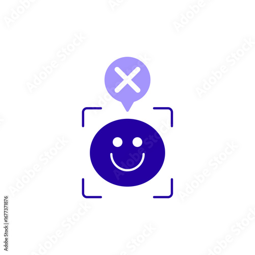 Icon a deepfake detection, isolated against a clean background.