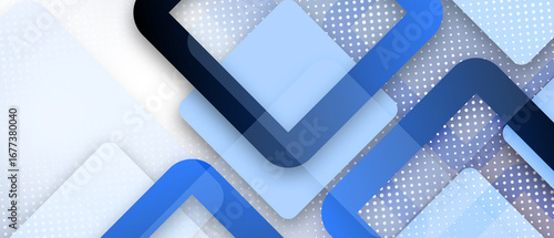 Abstract background with blue squares
