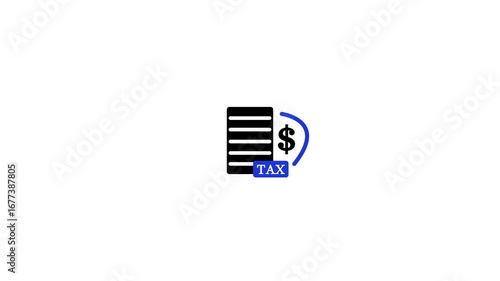 Dollar Tax Icon Animation  . Dollar icon