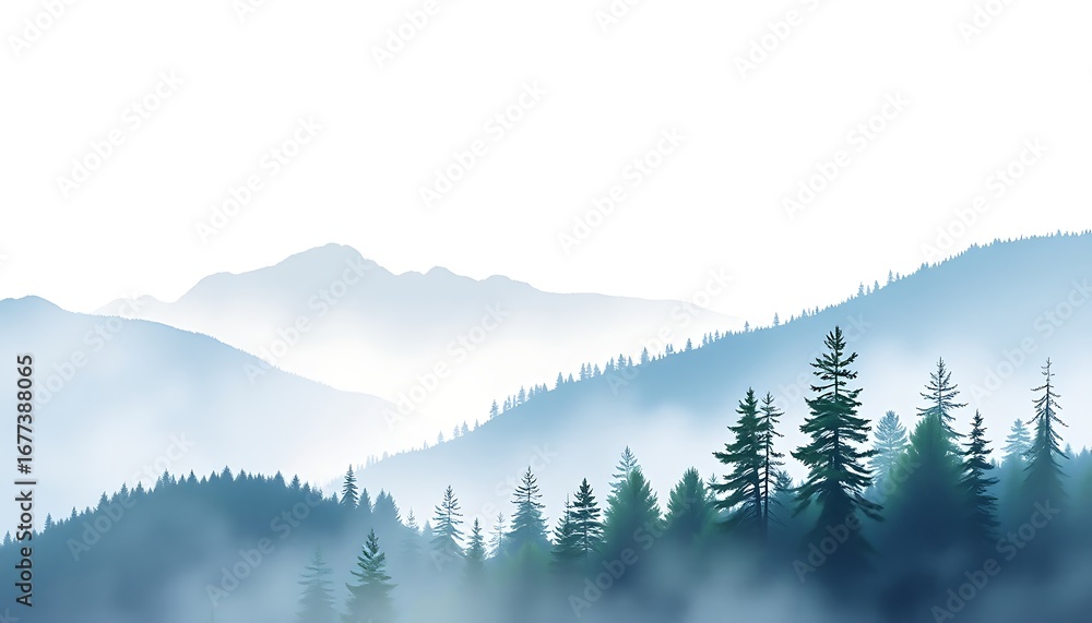 Obraz premium mountain landscape with fog