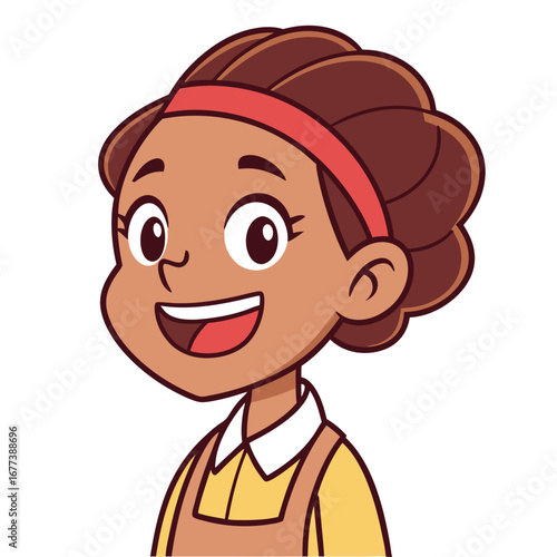 Close-up portrait of a smiling young girl child face