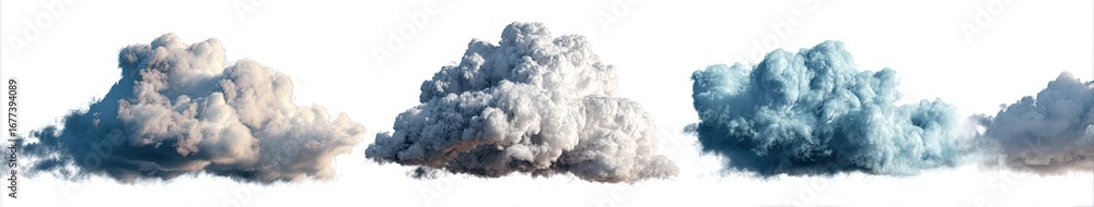 Naklejka premium Four diverse cloud formations