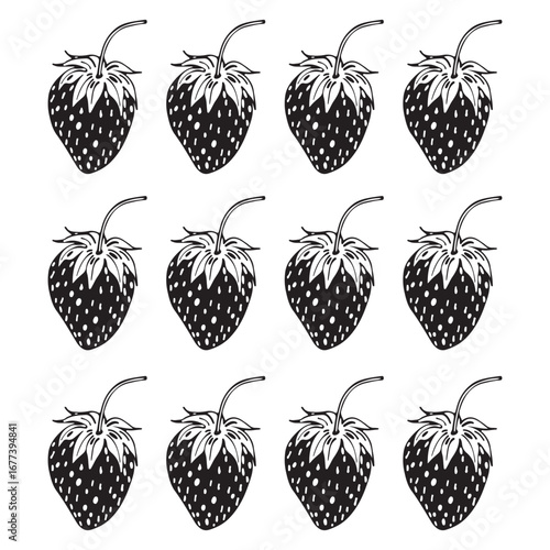 Outline of a strawberry vector 